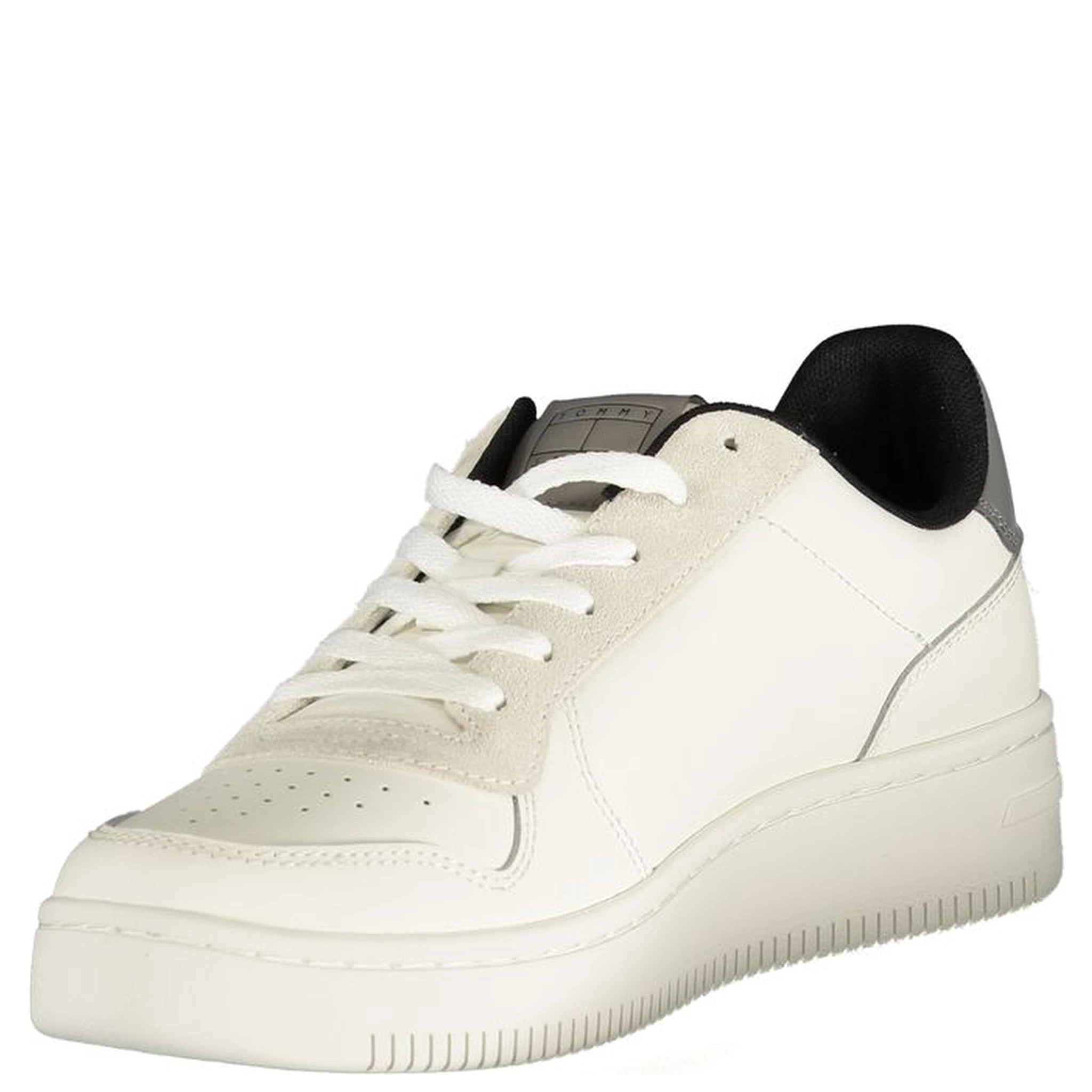 White Polyurethane Men Sneaker
