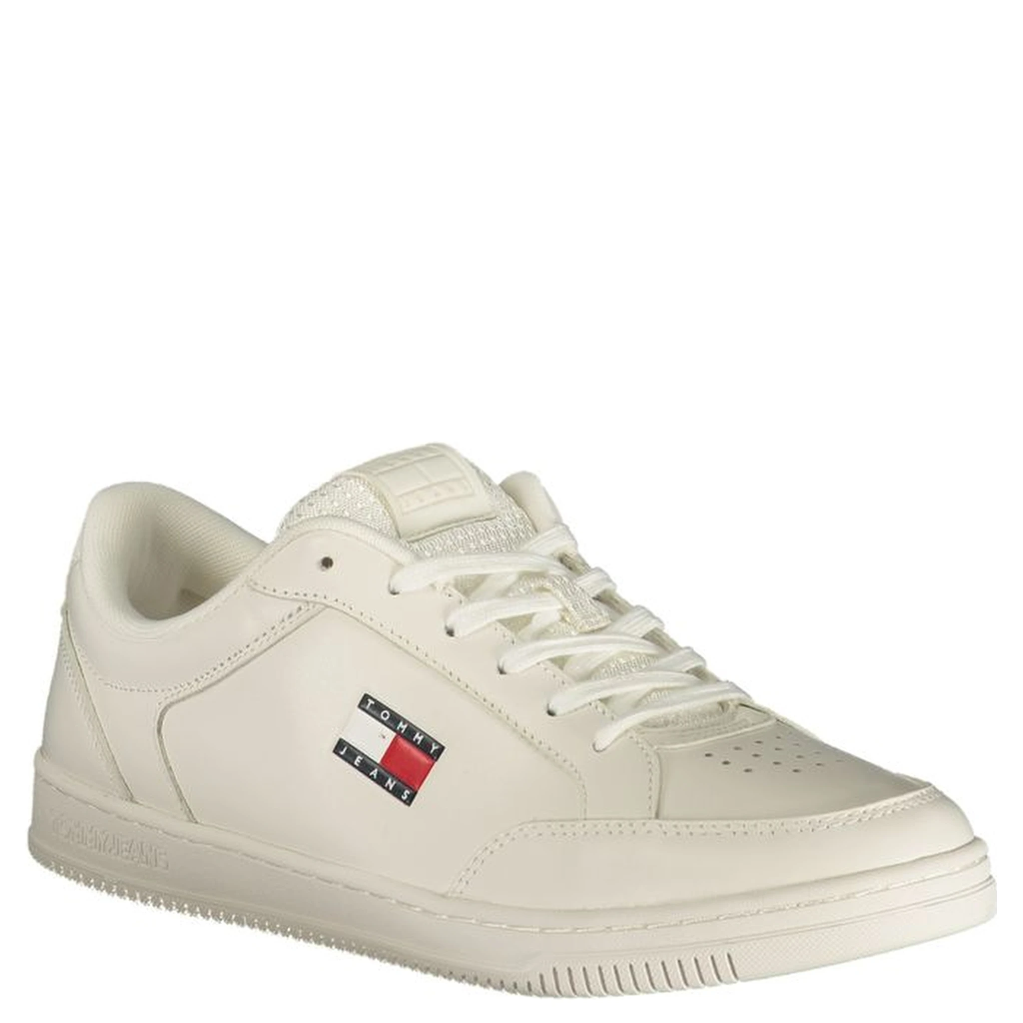 White Polyurethane Men Sneaker