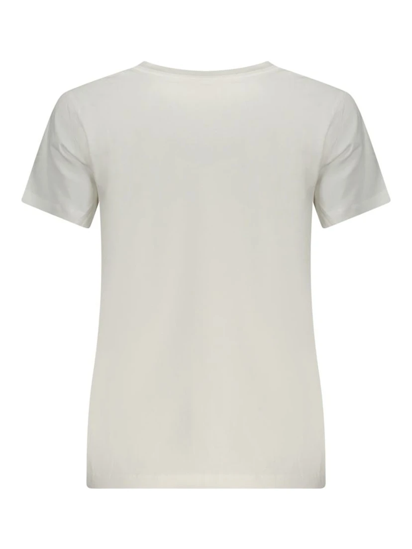 White Cotton Women T-Shirt