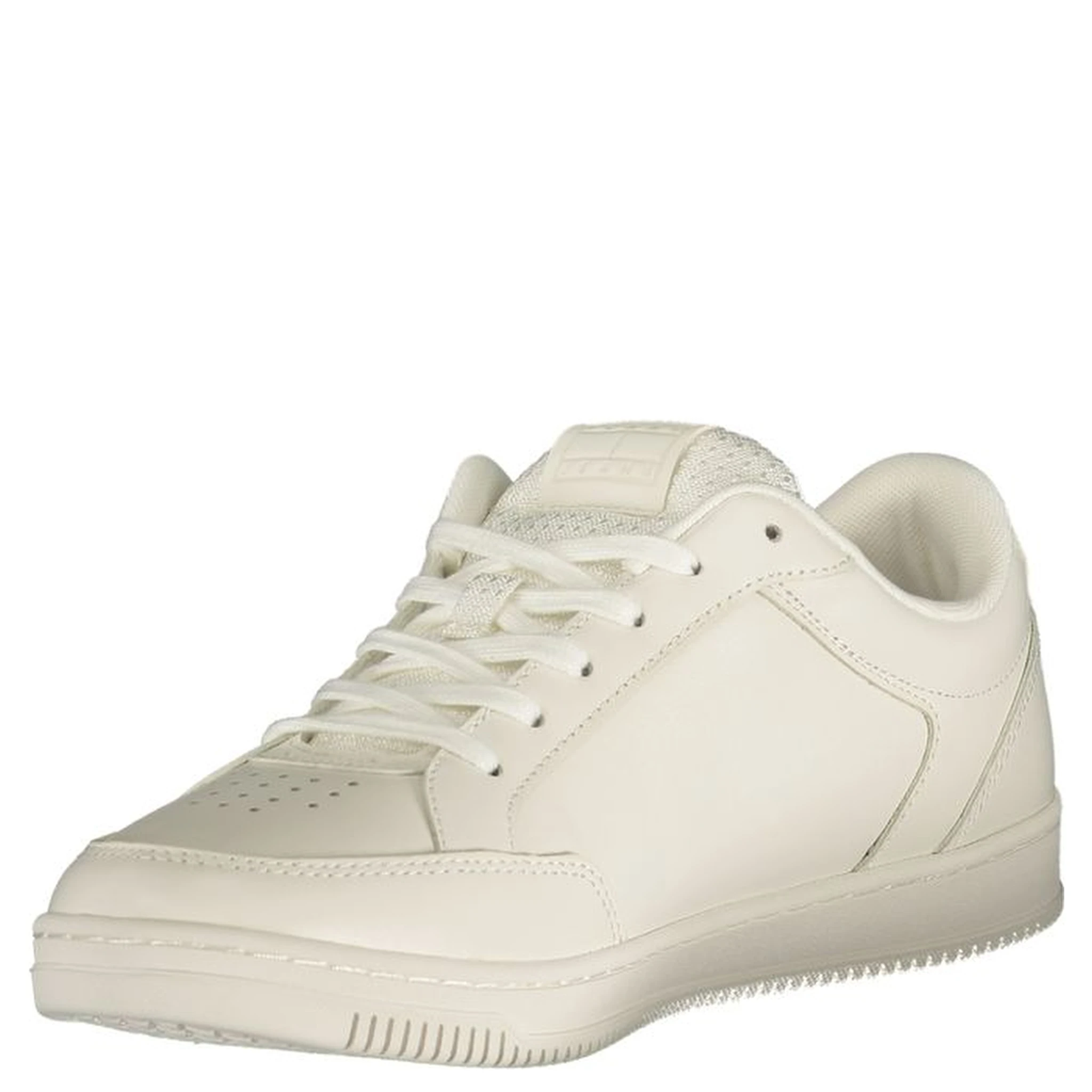 White Polyurethane Men Sneaker