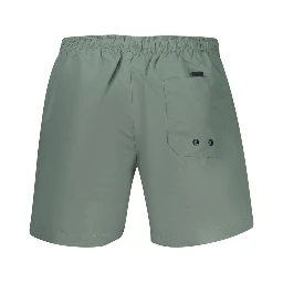Green Polyester Shorts