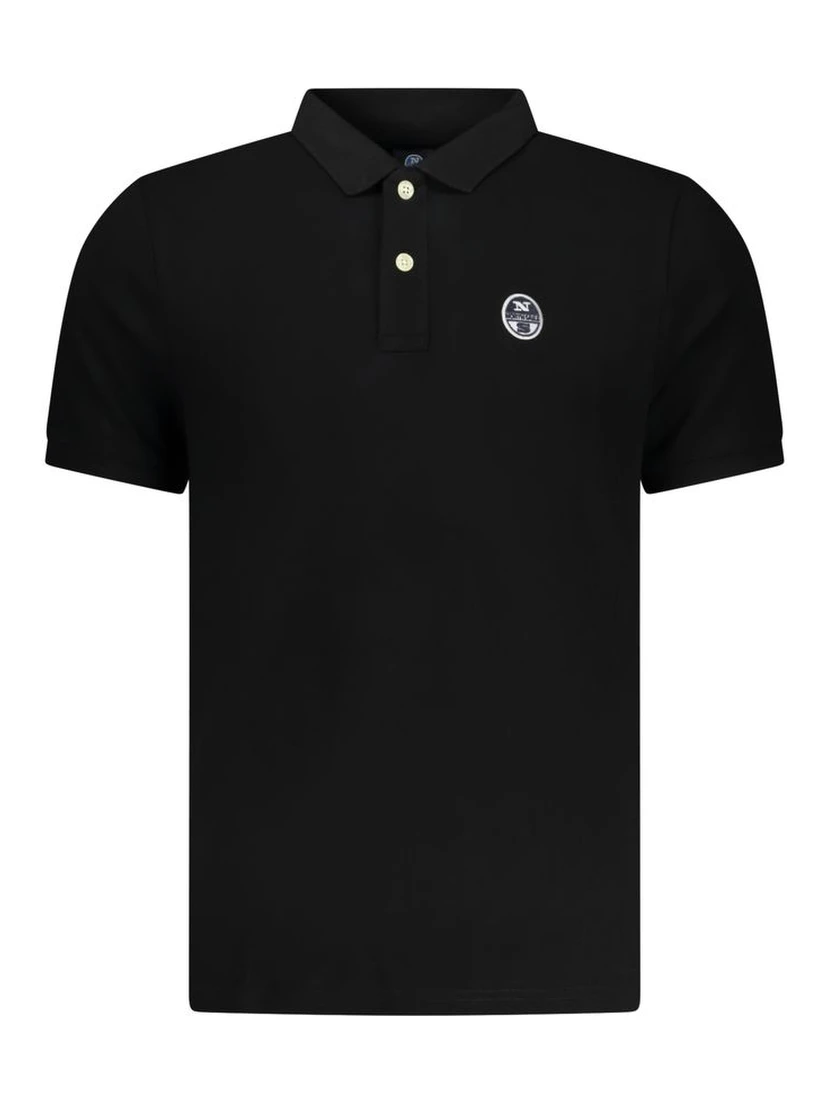 Black Cotton Mens Polo Shirt