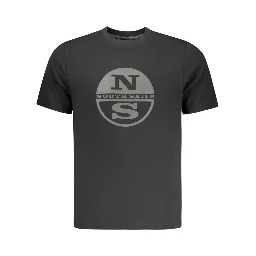 Black Cotton Men T-Shirt