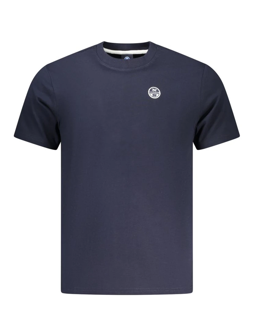 Blue Cotton Men's T-Shirt