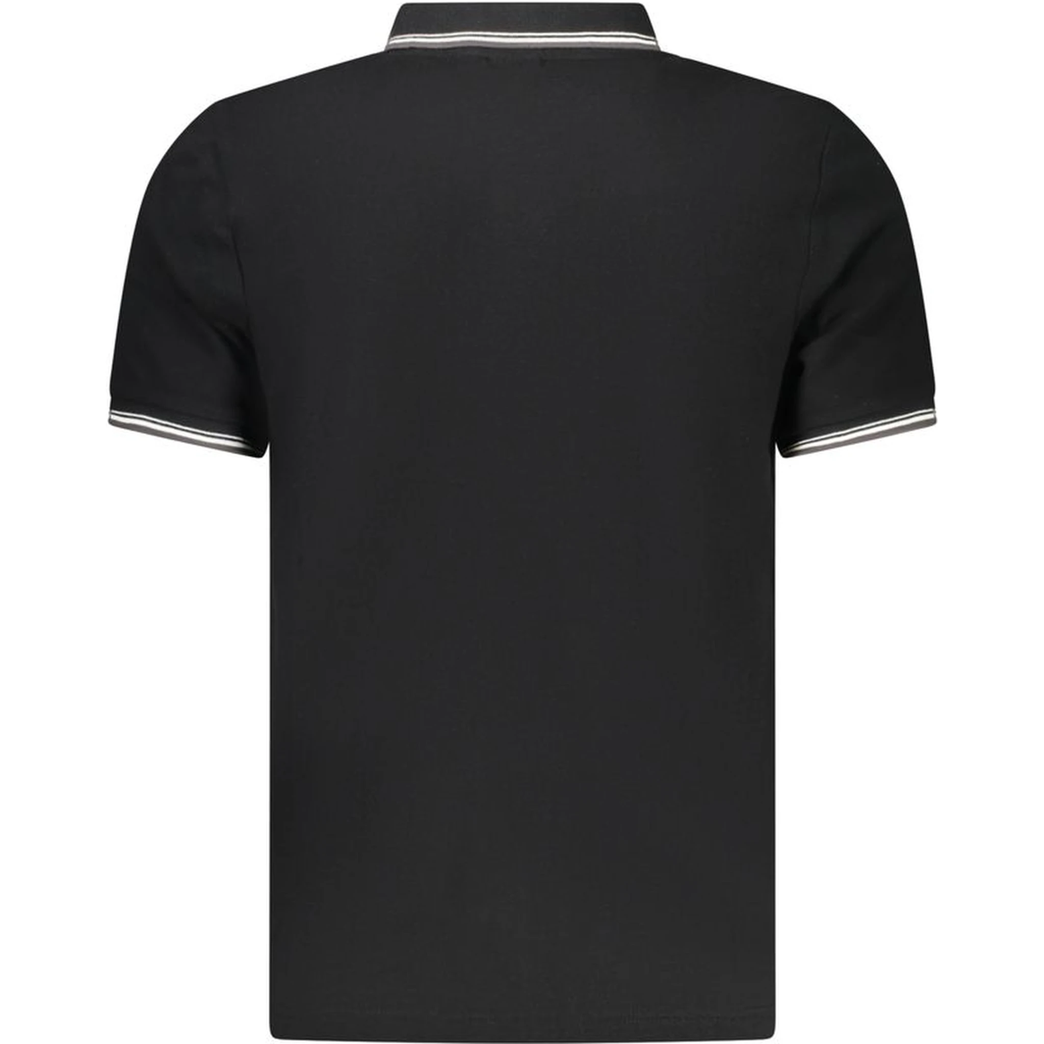 Black Cotton Men Polo