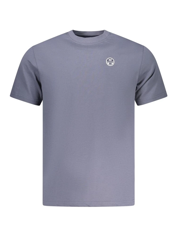 Blue Cotton Men's T-Shirt