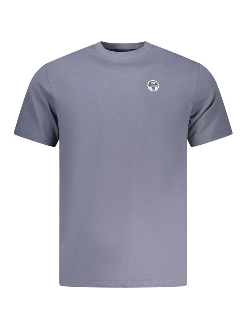 Blue Cotton Men's T-Shirt