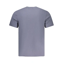 Blue Cotton Men's T-Shirt