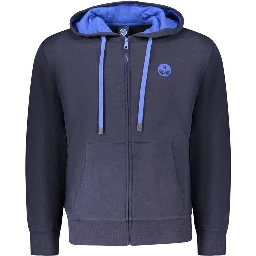 Blue Cotton Men Sweatshirt