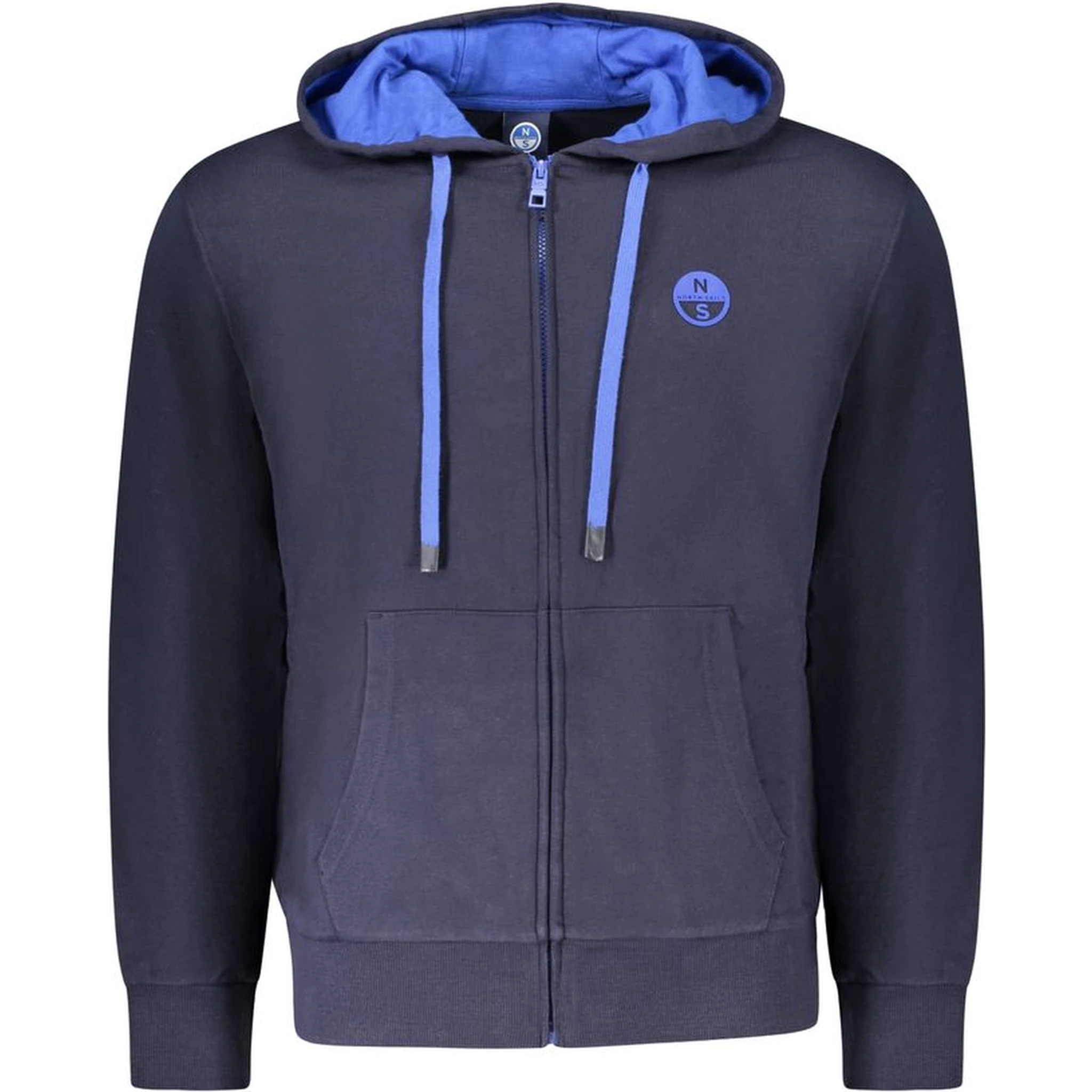 Blue Cotton Men Sweatshirt
