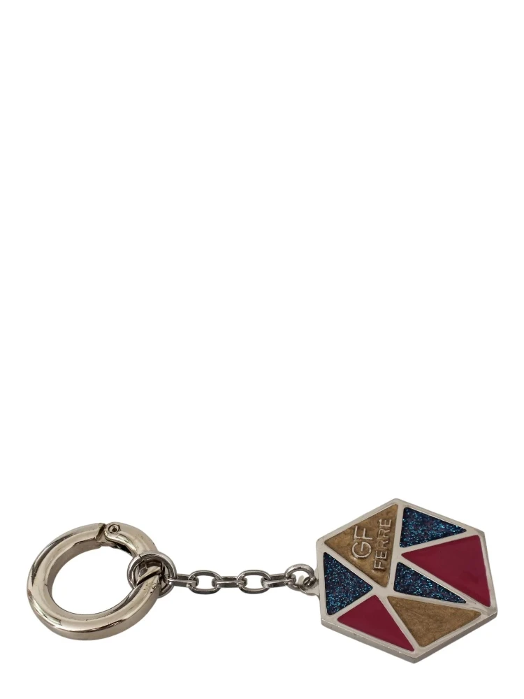 Blue Metal Keychain
