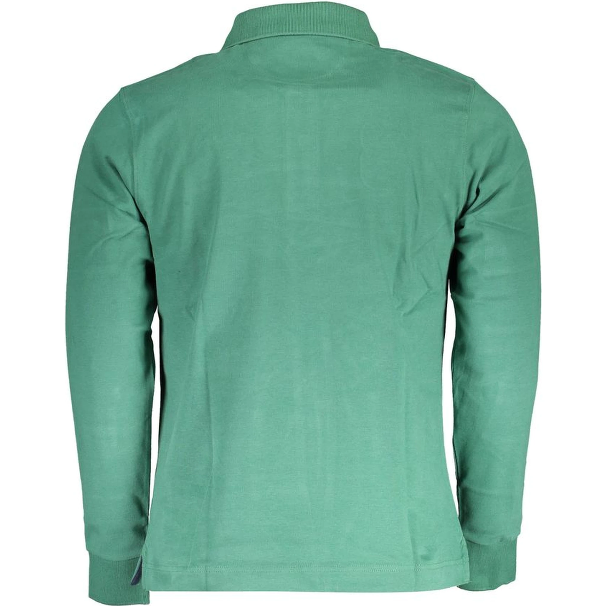 Green Cotton Men Polo Shirt