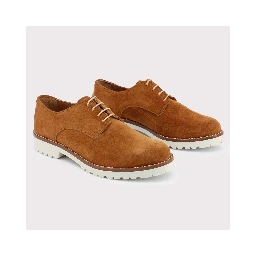 Brown Suede Leather Oxfords And Derbies
