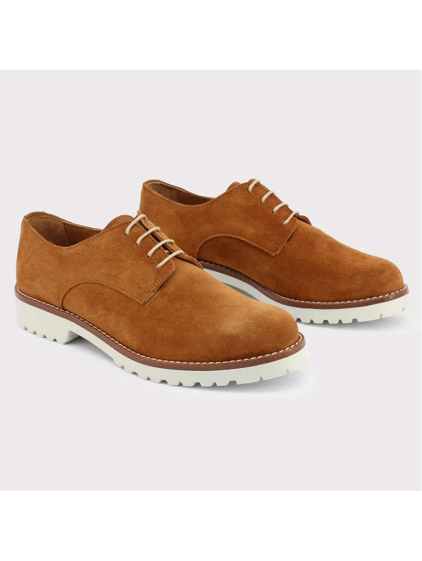 Brown Suede Leather Oxfords And Derbies