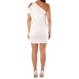 White Polyester Casual Dress