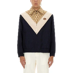 WOOL BOMBER JACKET WITH PRINT TOUTE LA V