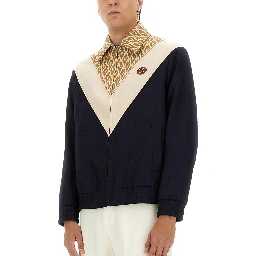WOOL BOMBER JACKET WITH PRINT TOUTE LA V
