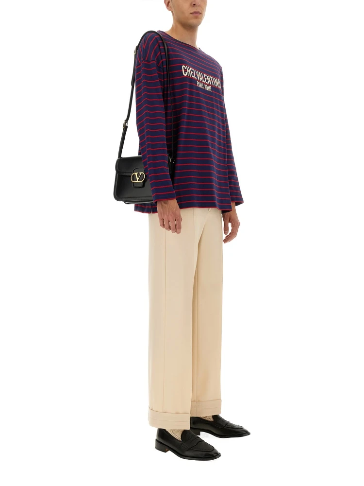 LONG SLEEVE T-SHIRT WITH "CHEZ VALENTINO" PRINT alternative