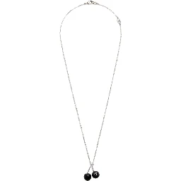 CHEZ VALENTINO METAL AND ENAMEL NECKLACE