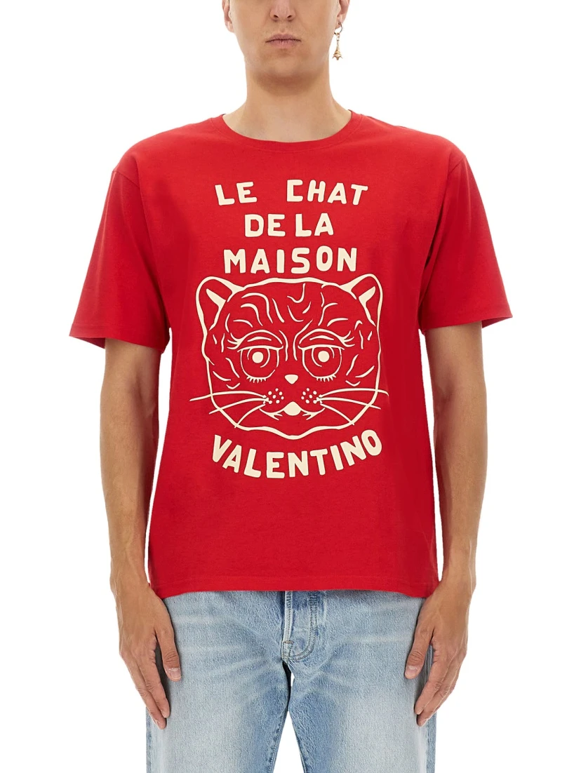 T-SHIRT WITH "CHAT DE LA MAISON" PRINT