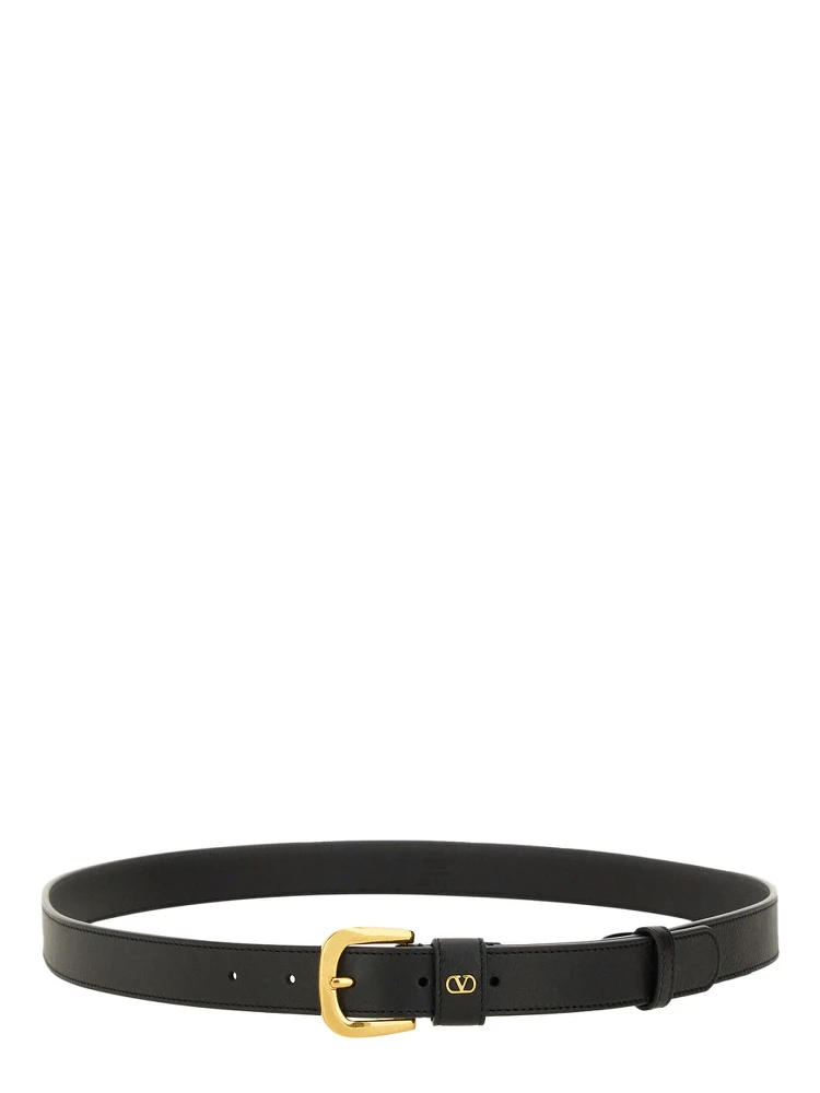 GLOSSY CALFSKIN "VLOGO SIGNATURE" BELT