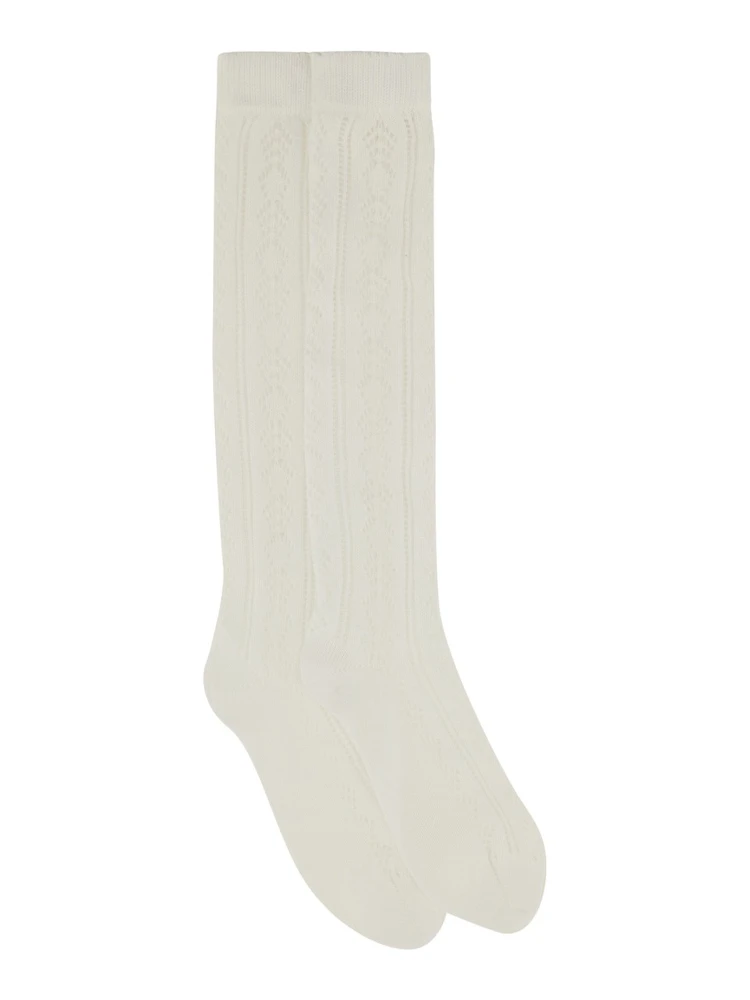 PERFORATED COTTON SOCKS WITH VLOGO