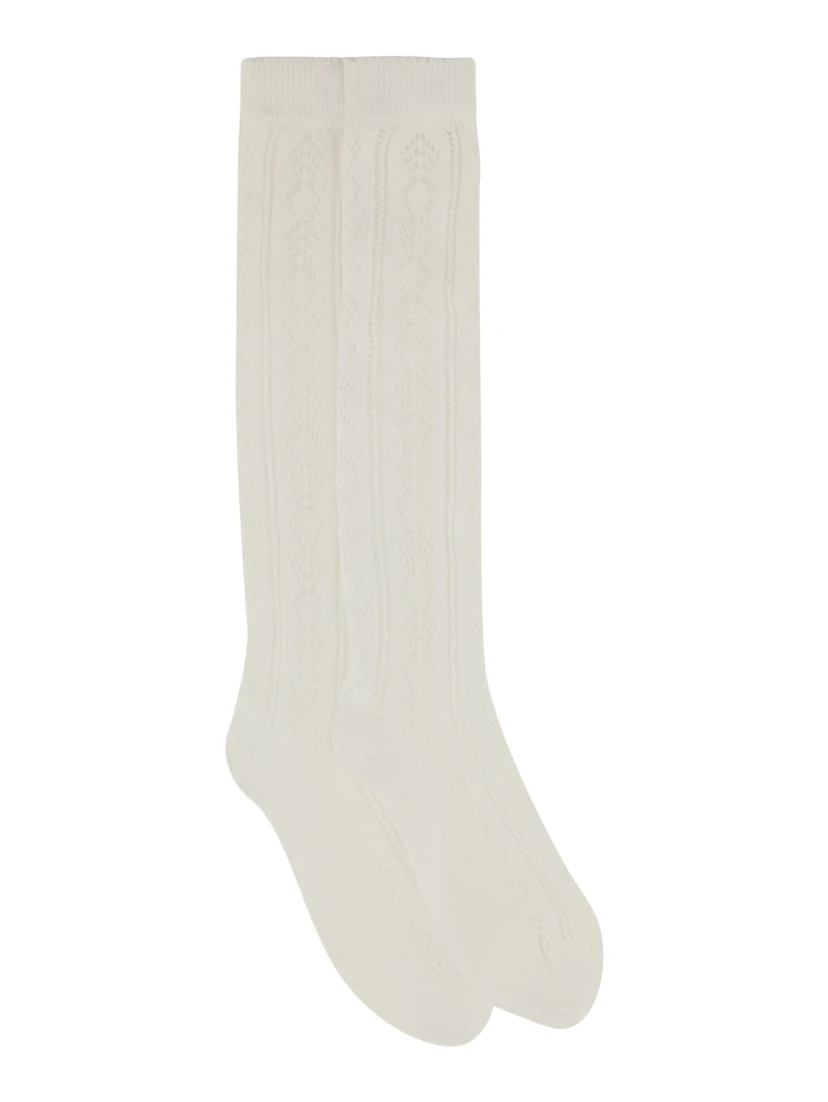 PERFORATED COTTON SOCKS WITH VLOGO