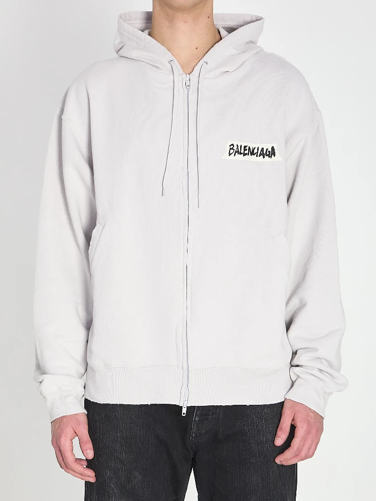 Masking Tape zip-up hoodie