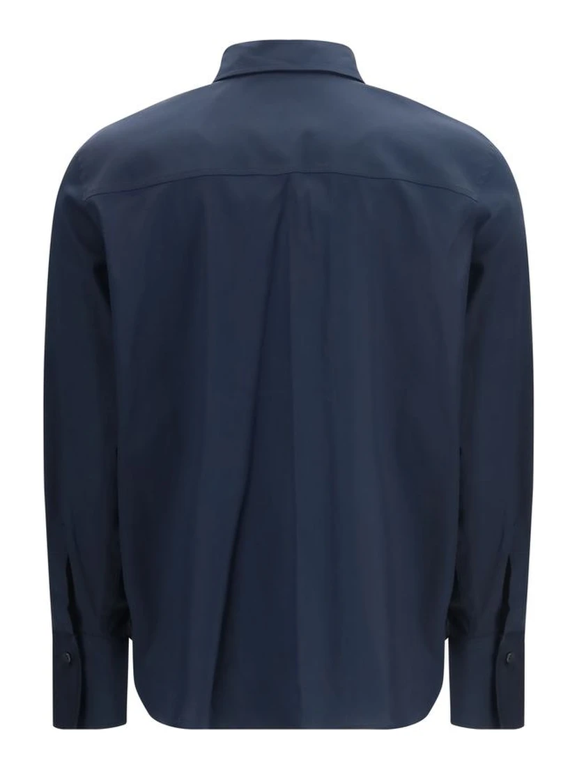 Blue Cotton Dress Shirt