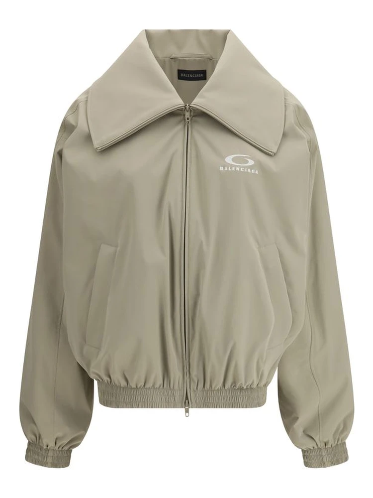 Beige Polyester Jackets And Coat