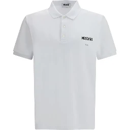 White Cotton Polo Shirt