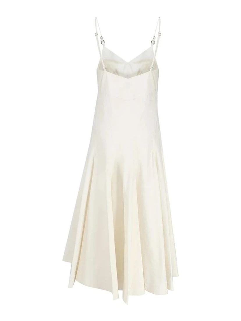 White Cotton Casual Dress