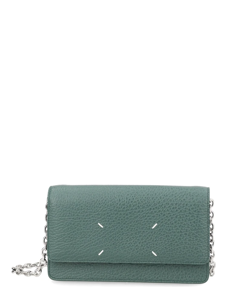 "FOUR STITCHES" WALLET WITH CHAIN