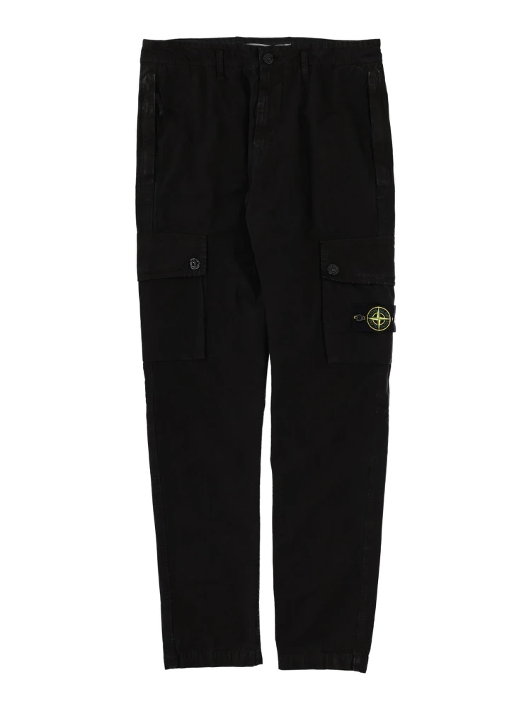 CARGO PANTS WITH LOGO PATCH
