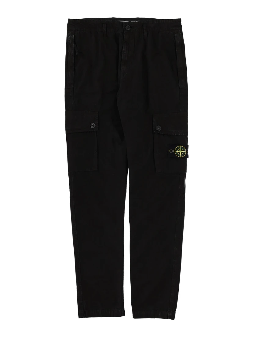 CARGO PANTS WITH LOGO PATCH