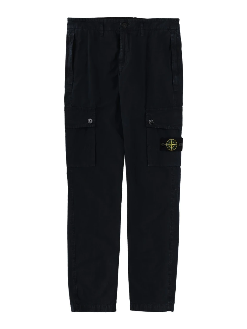 CARGO PANTS WITH LOGO PATCH