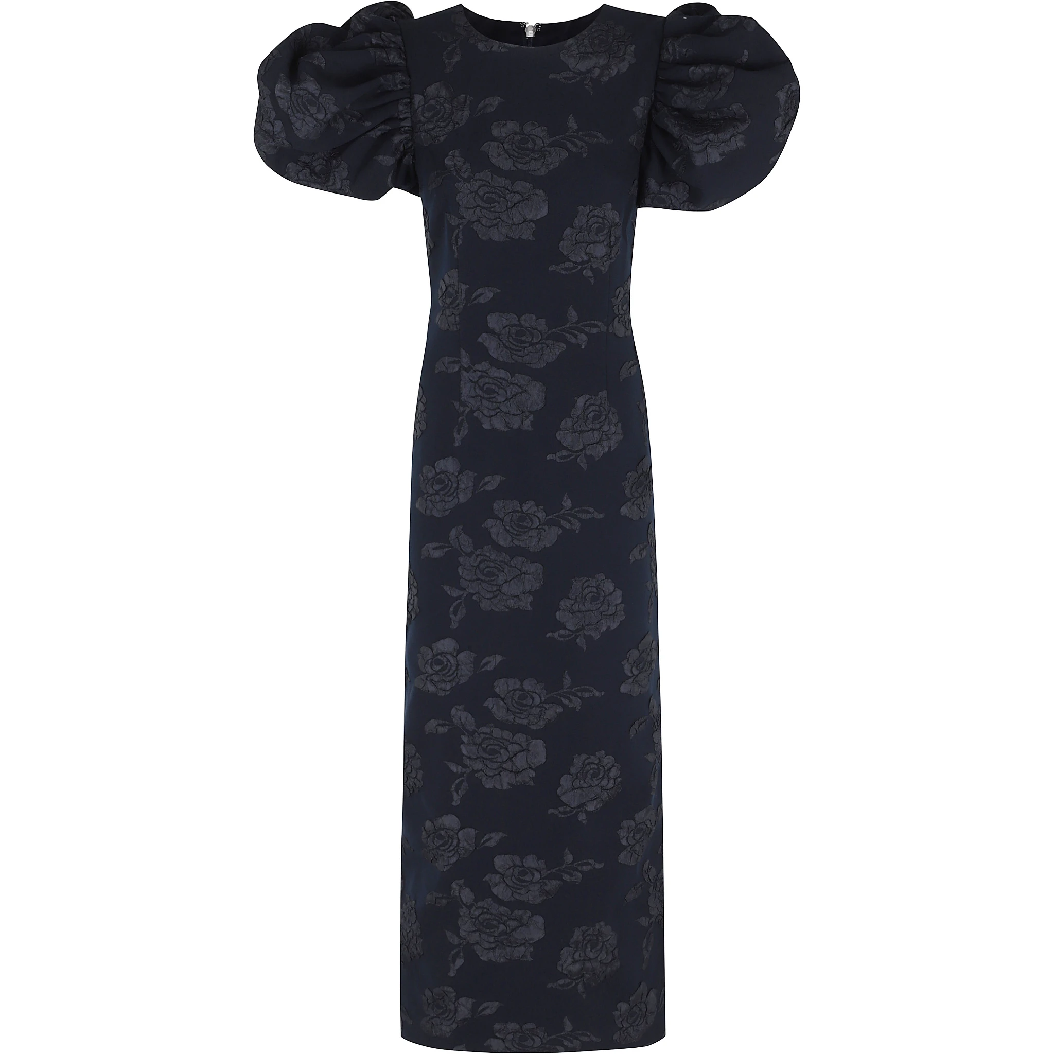 JACQUARD MIDI PUFF DRESS