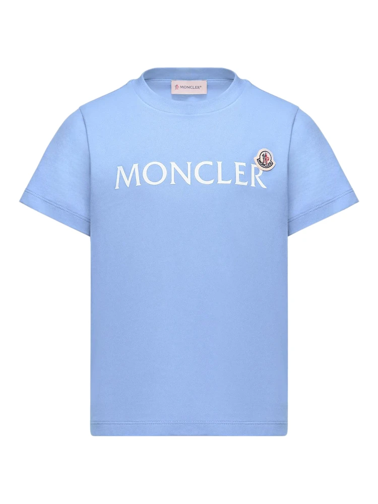 MONCLER KIDS T-shirts and Polos Clear Blue