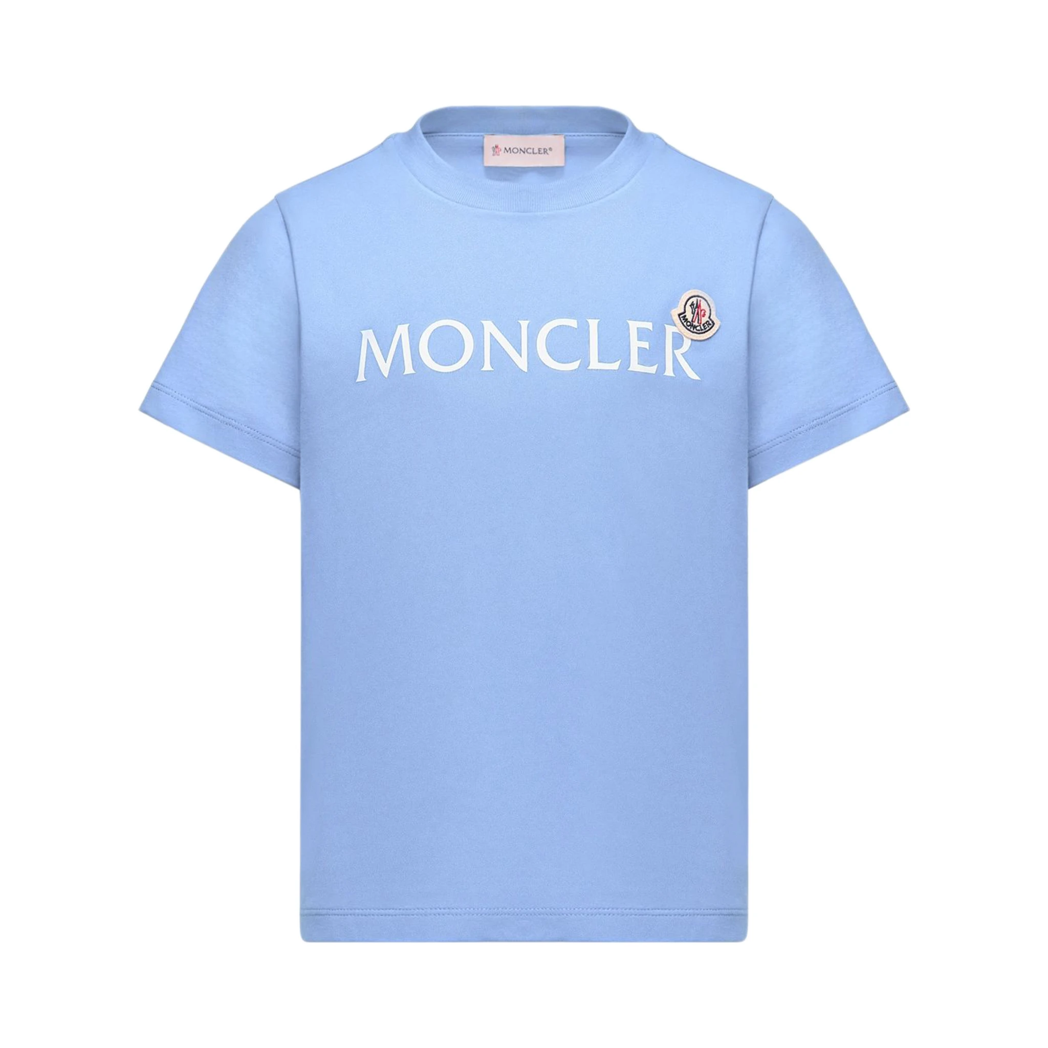 MONCLER KIDS T-shirts and Polos Clear Blue