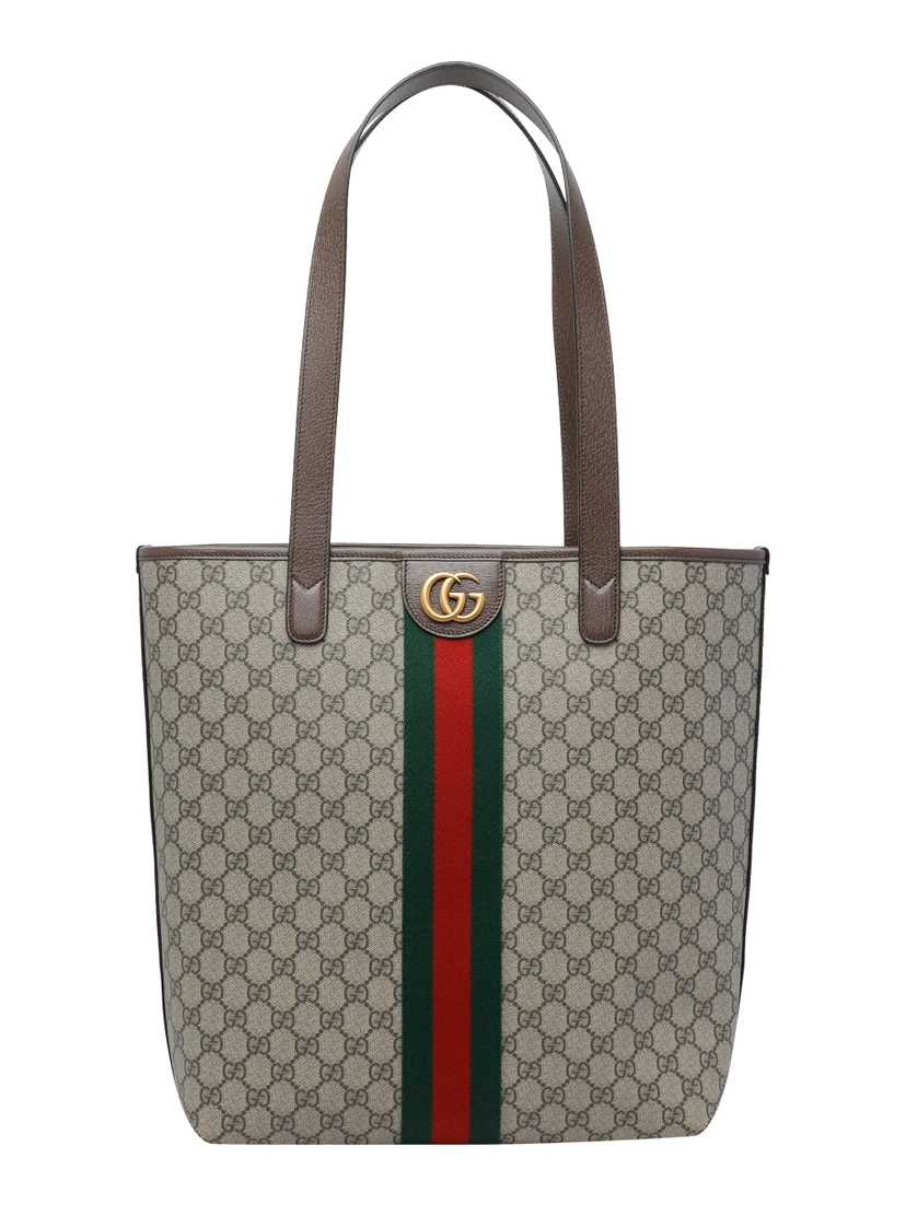 Brown Medium Ophidia shopping bag