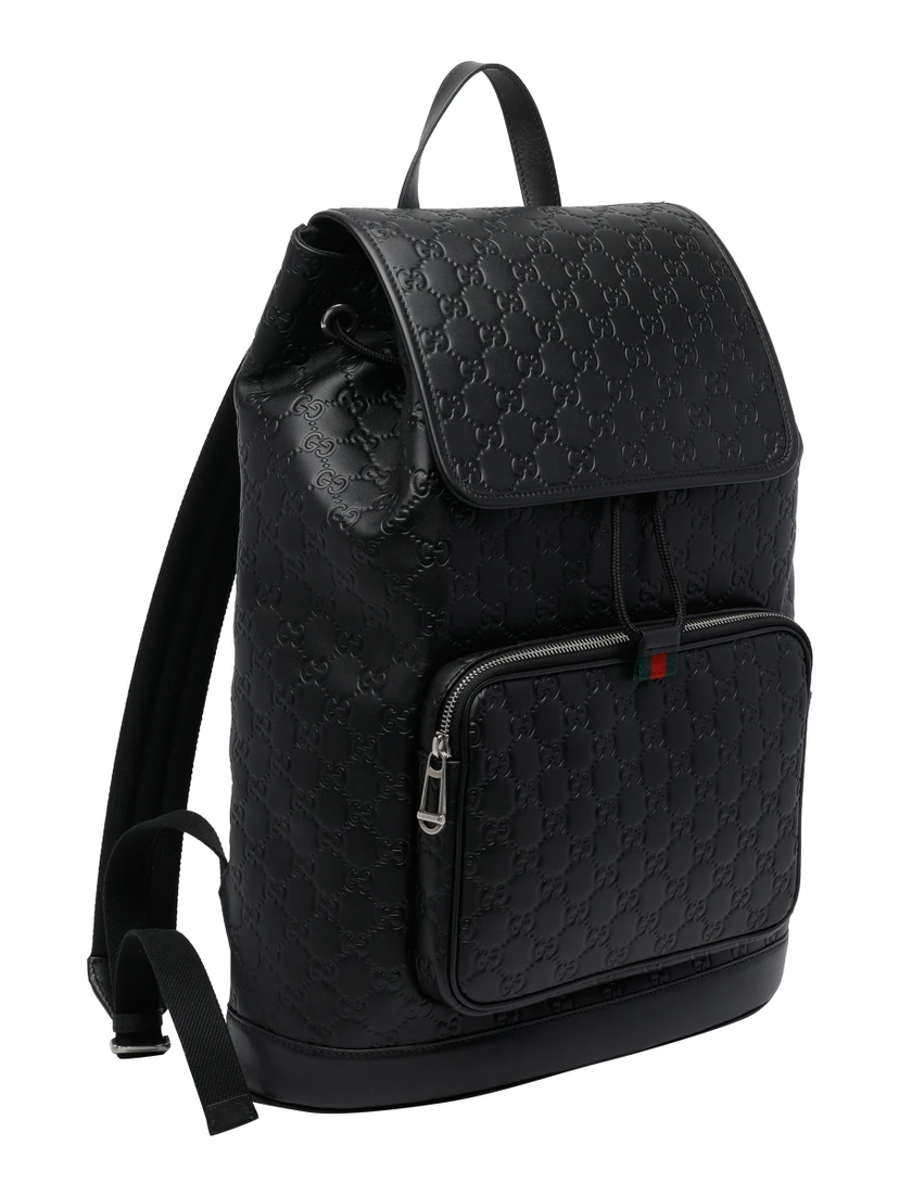 Black Medium GG emblem backpack