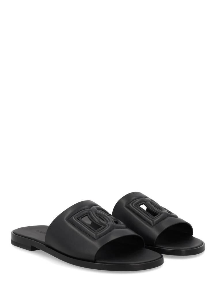 LEATHER SLIDE WITH LOGO alternative