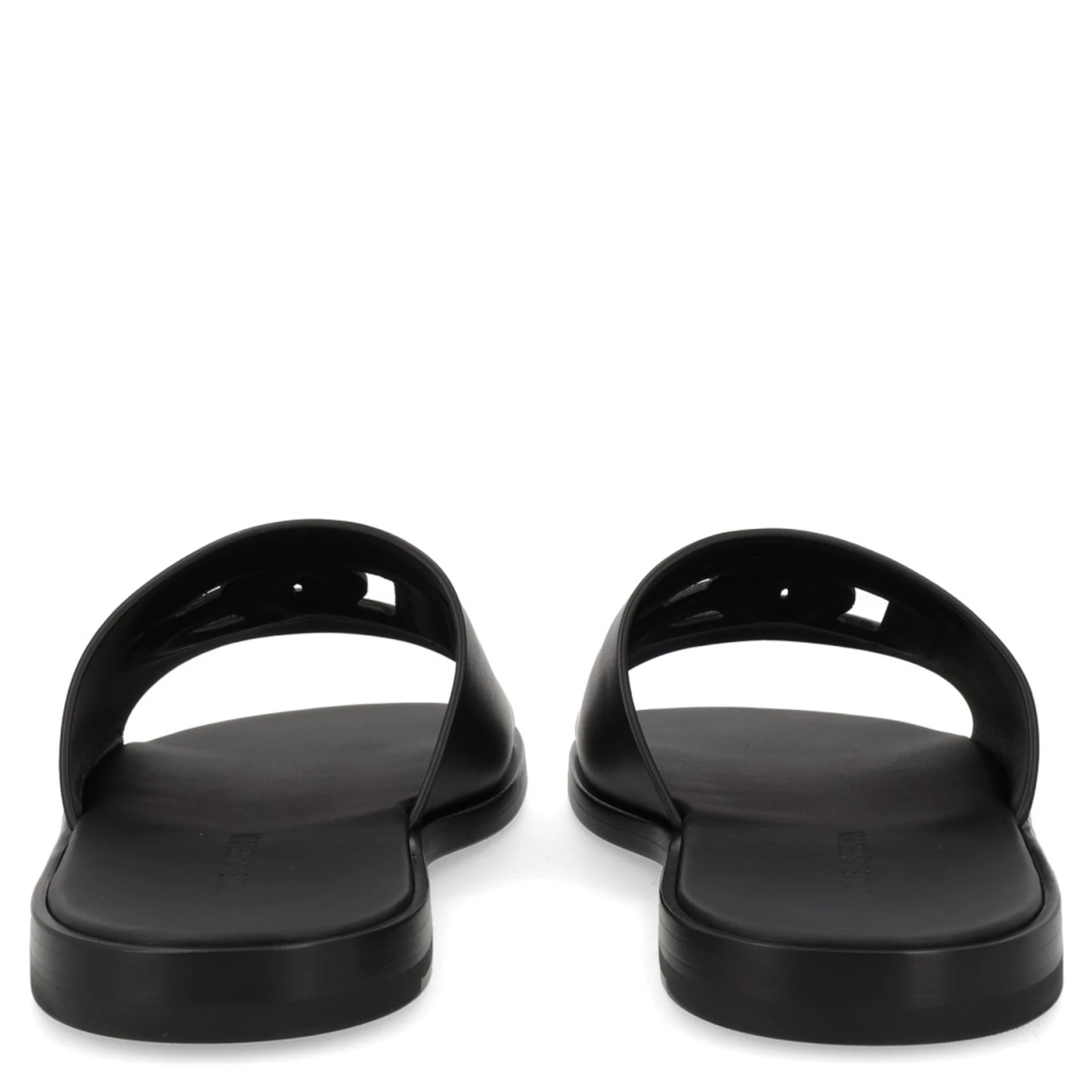 LEATHER SLIDE WITH LOGO