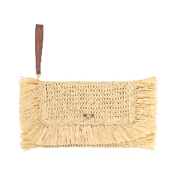 OVERSIZE RAFFIA CLUTCH BAG