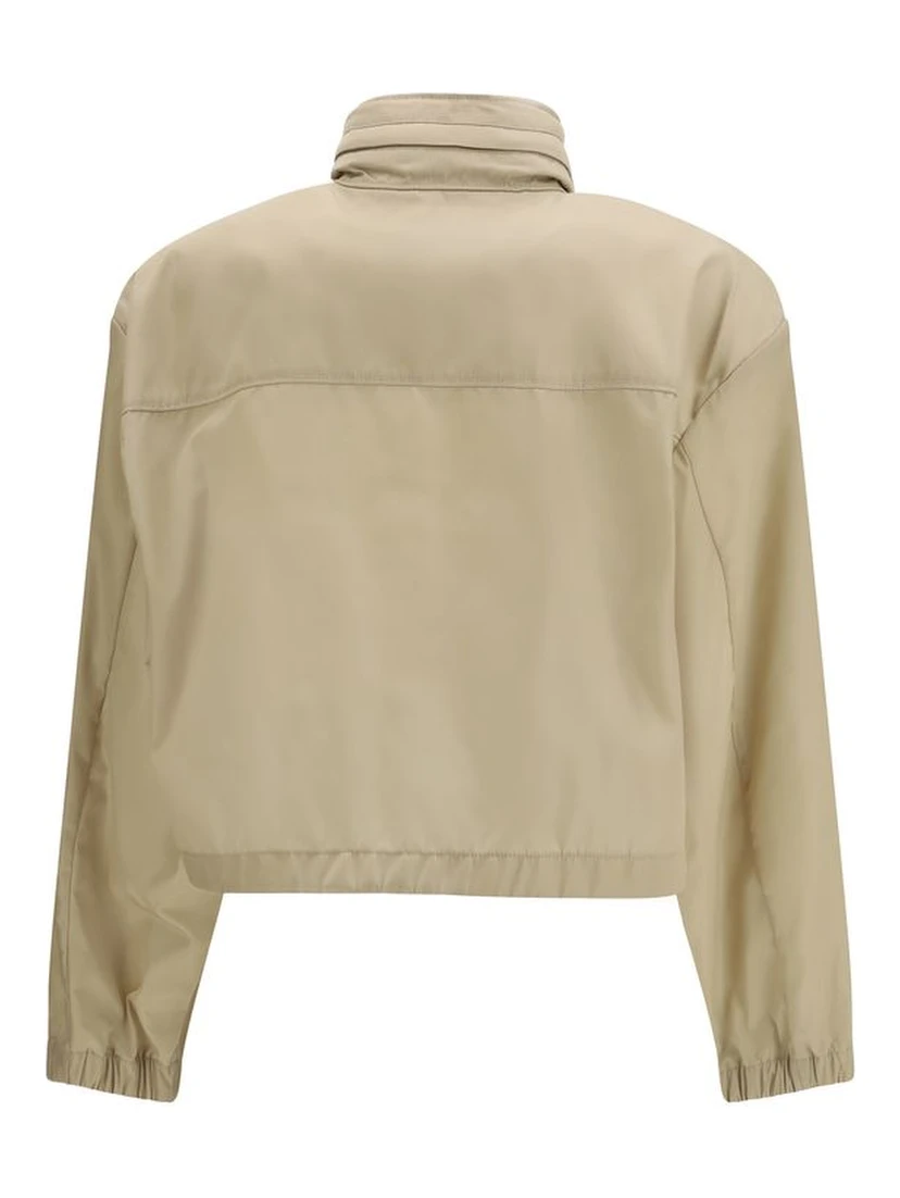 Beige Recycled Polyamide Shell Jacket