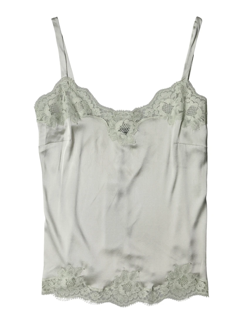 Light Green Floral Lace Lingerie Top Underwear