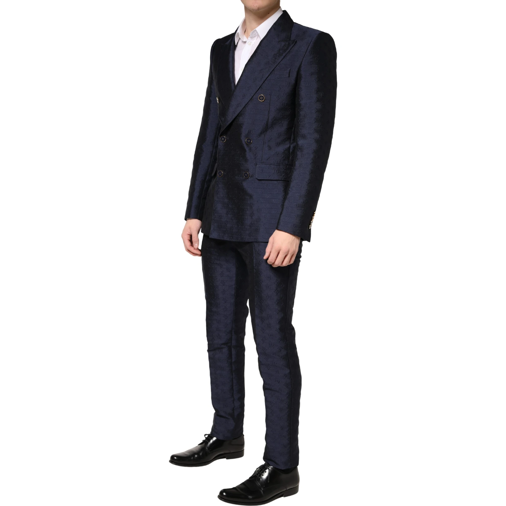 Dark Blue Double Breasted SICILIA 2 PC Suit