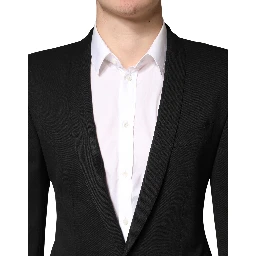 Black Embellished Single Breasted Blazer