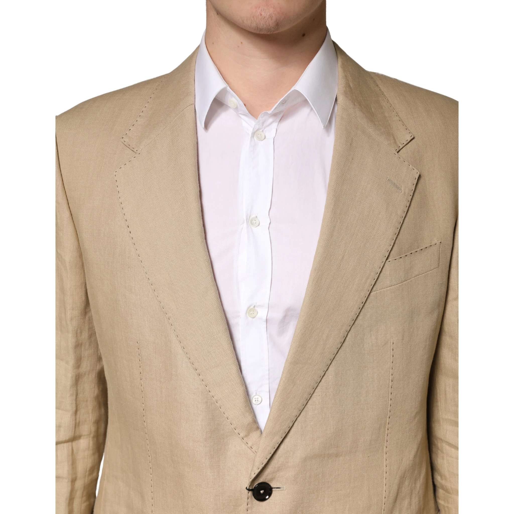 Beige TAORMINA Single Breasted Formal 2 Piece Suit