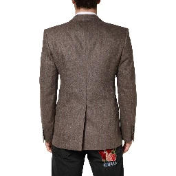 Brown Stripes Single Breasted Blazer